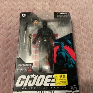 Hasbro G.I. Joe Classified Series Snake Eyes Action Figure - Black and Silver